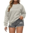 thumbnail image 1 of tarylea Crew Neck Sweatshirt for Women Long Sleeve Solid Color Pullover Oversized Loose Casual Tops Fall Dailywear Tops, 1 of 5
