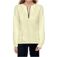 thumbnail image 1 of tarylea Crew Neck Sweatshirt for Women Zip up Long Sleeve Pullover Casual Loose Dressy Fall Dailywear Tops, 1 of 5