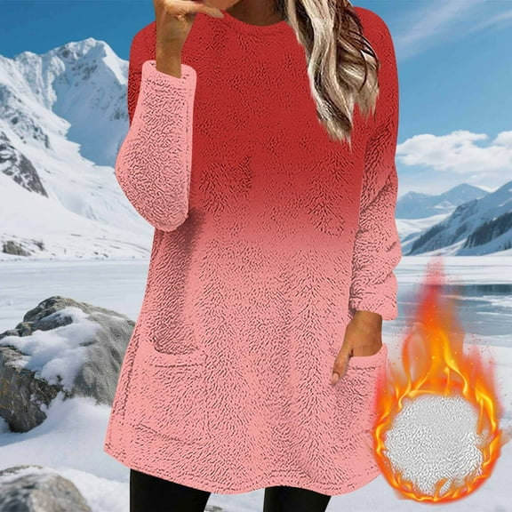 tarylea Crew Neck Sweatshirts for Women Long Sleeve Color Blocked Pullover Casual Loose Comfy Dressy Tops with 2 Pockets