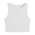 thumbnail image 1 of tarylea Crop Tank Tops for Womens Going Out Tops Ribbed Knit Sleeveless Crewneck Comfy Slim Fitted Summer Sleeveless Shirt, 1 of 5