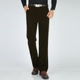 thumbnail image 1 of tarylea Dress Pants for Men Corduroy Button Waist High Rise Trousers Solid Color Straight Leg Pants with Pockets Casual Fitted Pants, 1 of 9