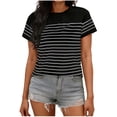 thumbnail image 1 of tarylea Dressy Tops for Women Short Sleeve Mesh Patchwork Ruched Front Slim Fitted Dailywear Blouses, 1 of 5
