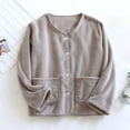 thumbnail image 1 of tarylea Flannel Pajama Tops for Women Long Sleeve Button down V Neck Lounge Tops with Pockets Casual Comfy Warm Winter Tops, 1 of 9