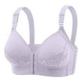 thumbnail image 1 of tarylea Front Closure Bras for Women Adjustable Strap Push up Lace Blocked Underwear Casual Comfy Seniors Easy Close Bras, 1 of 3