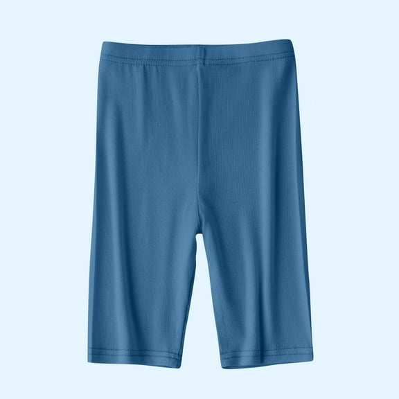 tarylea Girls Pants High Rise Elastic Waist Five Quarter Leggings Casual Comfy Stretch Solid Color Pants