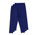 thumbnail image 1 of tarylea Girls Pants Multipacks Elastic Waist High Rise Leggings Casual Comfy Stretch Solid Color Bottom Pants, 1 of 2