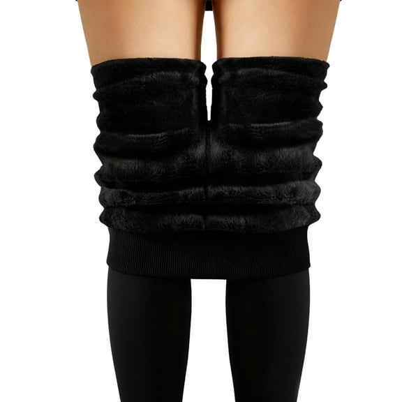 tarylea Girls Winter Warm Fleece Lined Tights Thick High Rise Slim Fitted Leggings Casual Comfy Warm Solid Color Pants