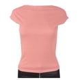 thumbnail image 1 of tarylea Going out Tops for Women Backless Open Back Short Sleeve Crop Tops Solid Color Slim Fitted Tops Tee Casual Summer Cute Tops, 1 of 5