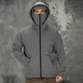 thumbnail image 1 of tarylea Hoodies for Men Long Sleeve Full Zipper Jackets with Mask Casual Loose Fall Warm Solid Color Tops with Pockets, 1 of 9