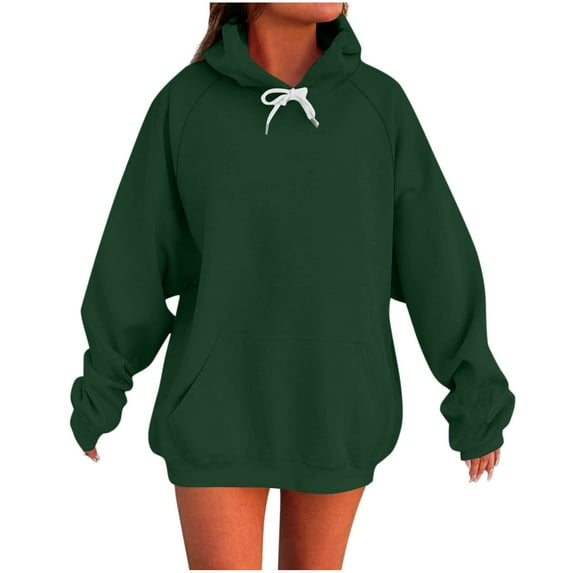 tarylea Hoodies for Women Drawstring Oversized Sweatshirts Long Sleeve Loose Pullover with Pockets Casual Trendy Fall Tops