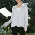 thumbnail image 1 of tarylea Hoodies for Women Full Zipper Solid Color Tops Long Sleeve Jackets with Thumb Holes Casual Loose Sunproof Workout Tops, 1 of 4