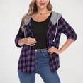 thumbnail image 1 of tarylea Hoodies for Women Plaid Full Zipper Sweatshirts Long Sleeve Print Tops Casual Loose Fall Tops with Pockets, 1 of 5