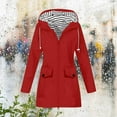 thumbnail image 1 of tarylea Jacket for Women Full Zipper Drawstring Long Sleeve Windbreaker Irregular Hem Tunic Hoodies with Pockets Casual Waterproof Outdoor Tops, 1 of 5