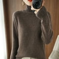 thumbnail image 1 of tarylea Knitted Tops for Women High Neck Long Sleeve Sweater Casual Loose Solid Color Fall Pullover Tops, 1 of 4