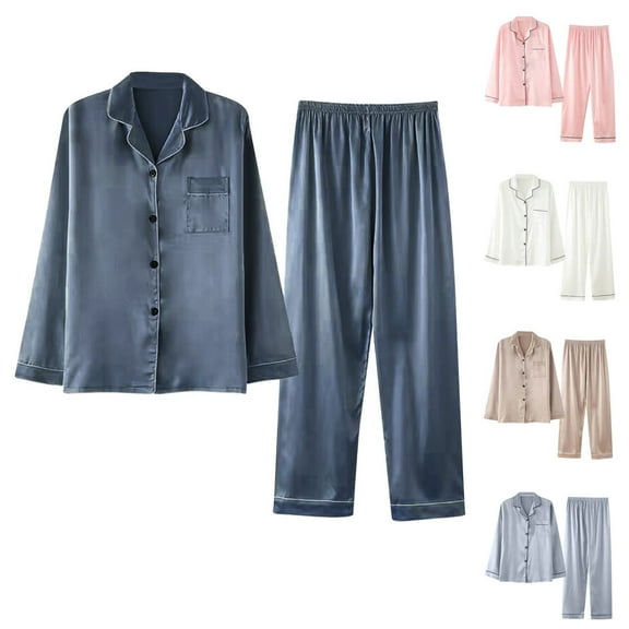 tarylea Lounge Sets for Women Sweatsuit 2 Piece Outfits Long Lantern Sleeve Scoop Neck Pullover Elastic Waist Pants Casual Fall Suits