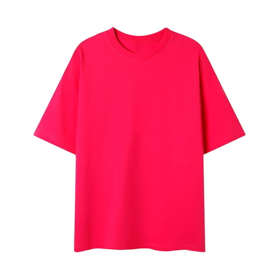tarylea Men's Crew Neck Undershirts Plus Size Short Sleeve Tops Solid Color Casual Loose Summer Comfy Outwear Shirts
