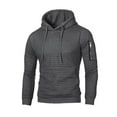 thumbnail image 1 of tarylea Men's Pullover Sweatshirt Hoodies Long Sleeve Drawstring Tops Casual Fitted Fall Solid Color Sweatshirts Top, 1 of 3