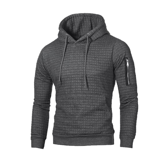 tarylea Men's Pullover Sweatshirt Hoodies Long Sleeve Drawstring Tops Casual Fitted Fall Solid Color Sweatshirts Top