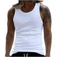 thumbnail image 1 of tarylea Men's Workout Tank Tops Scoop Neck Wide Strap Camisole Solid Color Slim Fitted Shirts Casual Summer Athletic Gym Tops, 1 of 6