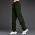 thumbnail image 1 of tarylea Mens Pants Straight Leg Elastic Waist Drawstring Open Bottom Trousers Casual Loose Dailywear Solid Color Pants, 1 of 6