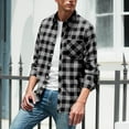 thumbnail image 1 of tarylea Mens Shirts Long Sleeve Button down Turn down Collar Plaid Irregular Hem Tops Casual Loose Fall Comfy T-Shirts, 1 of 9