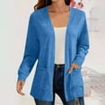 thumbnail image 1 of tarylea Plus Size Cardigan for Women V Neck Long Sleeve Knitted Tops Solid Color Loose Tunic with Pockets Casual Comfy Fall Tops, 1 of 7