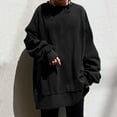 thumbnail image 1 of tarylea Plus Size Crew Neck Sweatshirt Foe Women Long Sleeve Oversized Cinch Cuff Tunic Tops Casual Loose Comfy Fall Pullover Tops, 1 of 6