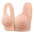 thumbnail image 1 of tarylea Plus Size Front Closure Bras for Women Wirefree Full Coverage Push up Wide Strap Lace Underwear Casual Comfy Bra, 1 of 2
