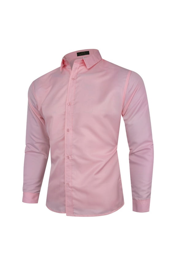 Plus Size Shirts for Men Long Sleeve Turn down Collar Button down T-Shirts Fitted Fall Business Casual Tops