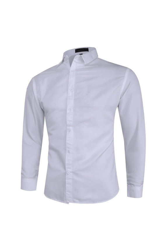 Plus Size Shirts for Men Long Sleeve Turn down Collar Button down T-Shirts Fitted Fall Business Casual Tops