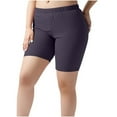 thumbnail image 1 of tarylea Plus Size Shorts for Women Elastic Waist Slim Fitted Bottoms Solid Color Stretch Shorts Casual Comfy Workout Yoga Shorts, 1 of 7