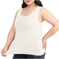 thumbnail image 1 of tarylea Plus Size Tank Tops for Women Loose Fitted Sleeveless Undershirts Base Layer Top Soft Comfy Pajamas Vest Loungewear, 1 of 6