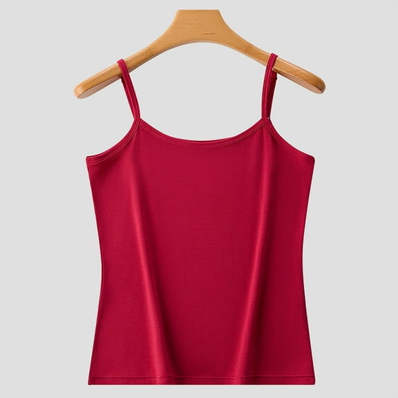 tarylea Plus Size Tank Tops for Women Sleeveless Adjustable Spaghetti Strap Square Neck Camisole Casual Summer Fitted Tops