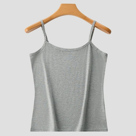 tarylea Plus Size Tank Tops for Women Sleeveless Adjustable Spaghetti Strap Square Neck Camisole Casual Summer Fitted Tops