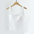 thumbnail image 1 of tarylea Plus Size Tank Tops for Women Sleeveless Built in Bra Cross Back Slim Fitted Crop Tops Casual Summer Stretch Tanks, 1 of 5