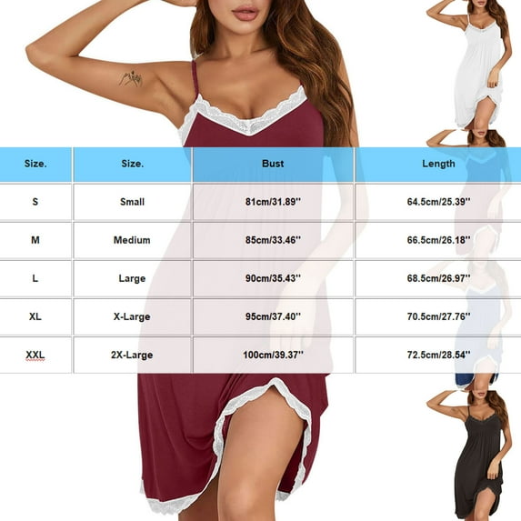 tarylea Robes for Women Lace Blocked Spaghetti Strap Nightdress V Neck Color Blocked Pajamas Summer Suits Comfy Loungewear