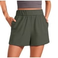 thumbnail image 1 of tarylea Shorts for Women Ribbed Knitted Elastic Waist Shorts Solid Color Wide Leg Shorts Casual Loose Stretch Summer Dailywear Shorts, 1 of 7