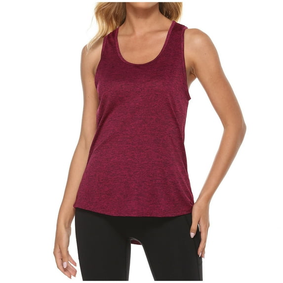 tarylea Summer Tank Tops for Women Crewneck Casual Sleeveless Athletic Shirts Loose Fitted Yoga Running Gym Tees
