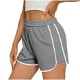 thumbnail image 1 of tarylea Sweat Shorts for Women Elastic Waisted Pull on Gym Shorts Straight Leg Athletic Lounge Shorts with Pockets, 1 of 5