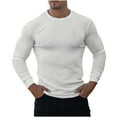 thumbnail image 1 of tarylea Sweaters for Men Long Sleeve Crew Neck Ribbed Knitted Slim Fitted Pullover Casual Stretch Comfy Fall Tops, 1 of 3