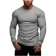 thumbnail image 1 of tarylea Sweaters for Men Long Sleeve Crew Neck Ribbed Knitted Slim Fitted Pullover Casual Stretch Comfy Fall Tops, 1 of 3