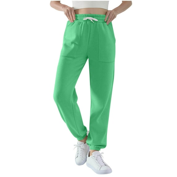 tarylea Sweatpants for Women Cinch Bottom Drawstring Joggers Solid Color Elastic Waist Pants with Pockets Casual Comfy Running Workout Pants