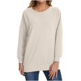 thumbnail image 1 of tarylea Sweatshirt for Women Long Sleeve Scoop Neck Pullover Casual Loose Comfy Fall Basic Tunic Tops, 1 of 6