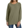 thumbnail image 1 of tarylea Sweatshirt for Women Long Sleeve Scoop Neck Pullover Casual Loose Comfy Fall Basic Tunic Tops, 1 of 6