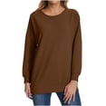thumbnail image 1 of tarylea Sweatshirt for Women Long Sleeve Scoop Neck Pullover Casual Loose Comfy Fall Basic Tunic Tops, 1 of 6