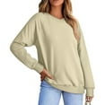 thumbnail image 1 of tarylea Sweatshirt for Women V Neck Long Sleeve Pullover Solid Color Loose Tops Casual Fall Basic Workout Dailywear Tops, 1 of 5