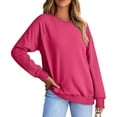 thumbnail image 1 of tarylea Sweatshirt for Women V Neck Long Sleeve Pullover Solid Color Loose Tops Casual Fall Basic Workout Dailywear Tops, 1 of 5