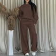 thumbnail image 1 of tarylea Sweatsuits Women 2 Piece Outfit Long Sleeve Crew Neck Pullover Drawstring Elastic Waist Pants Casual Loose Fall Tracksuits, 1 of 7