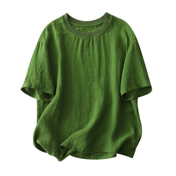 tarylea T-Shirt for Women Short Sleeve Crew Neck Loose Fitting Lightweight Breathable Moisture-Wicking Basic Tees