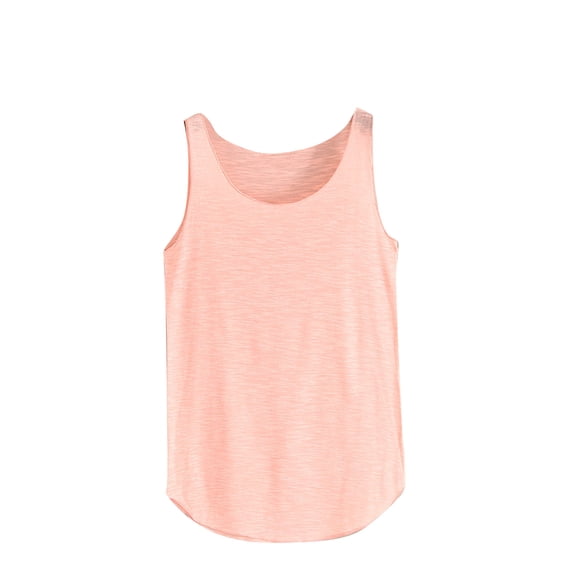 tarylea Tank Tops for Women Seamless Scoop Neck Curved Bottom Lightweight Comfy Casual Loose Summer Cotton Sleeveless Tops